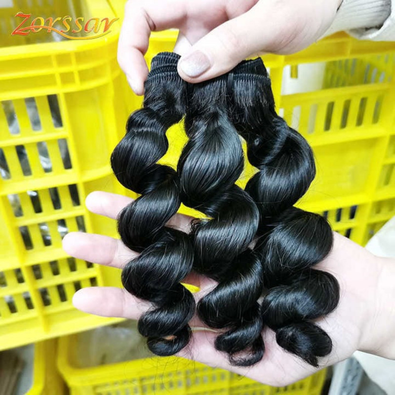 Human Hair loose deep Bundle, Brazil Raw Hair, 9A Grade Machine Weft 3 bundles (18 20 22 Inch)